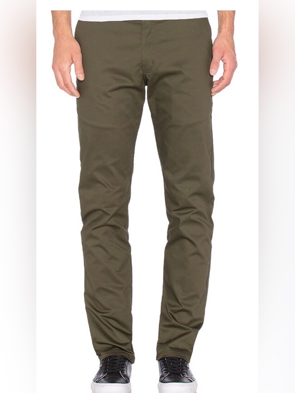 Naked & Famous Slim Chino green stretch twill Japanese Sz 30